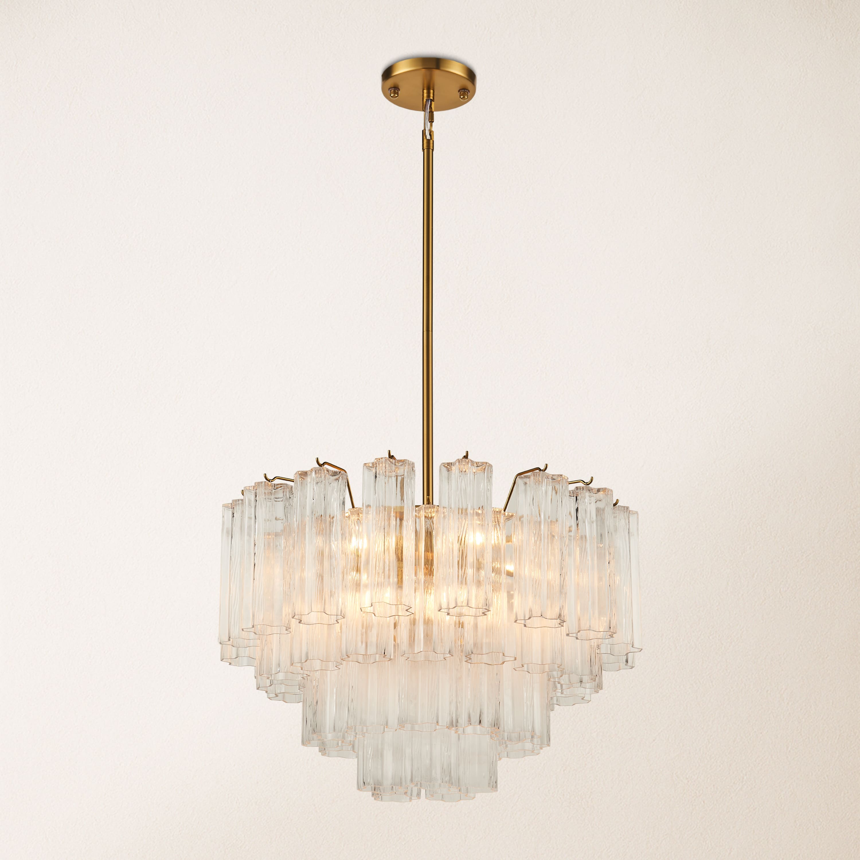 Dawel Glass Round Chandelier 24"D