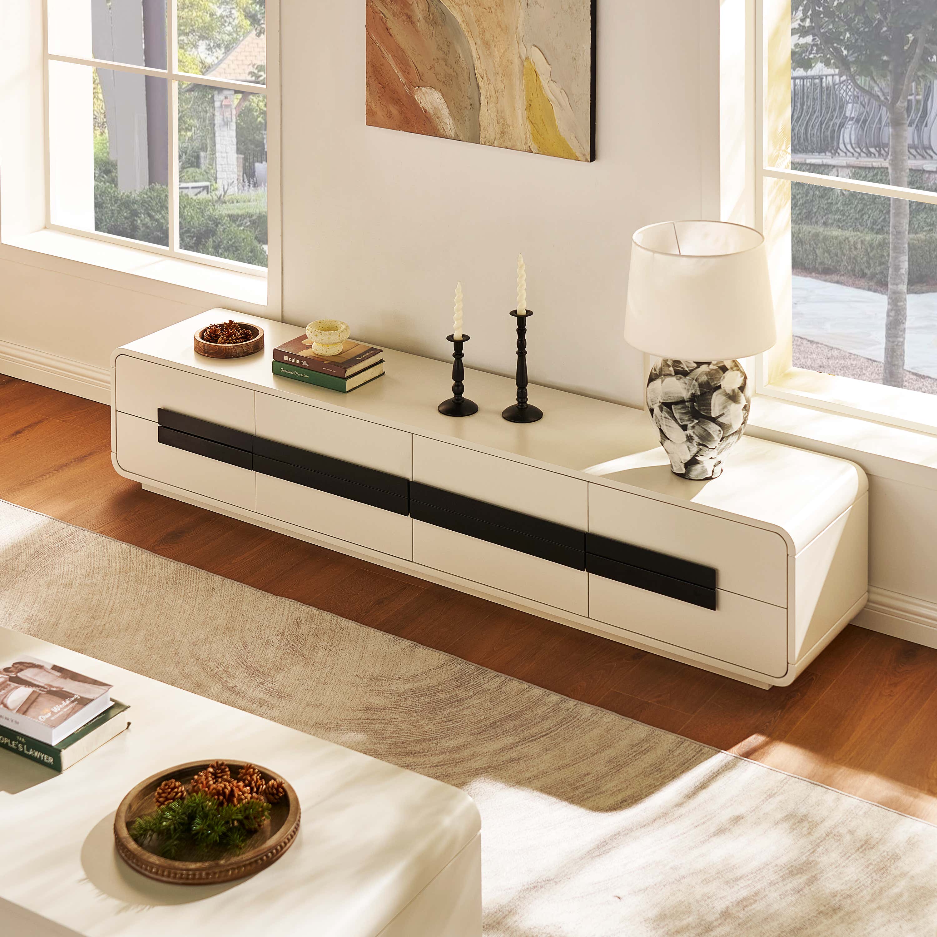 Soren Media Console And Coffee Table Set