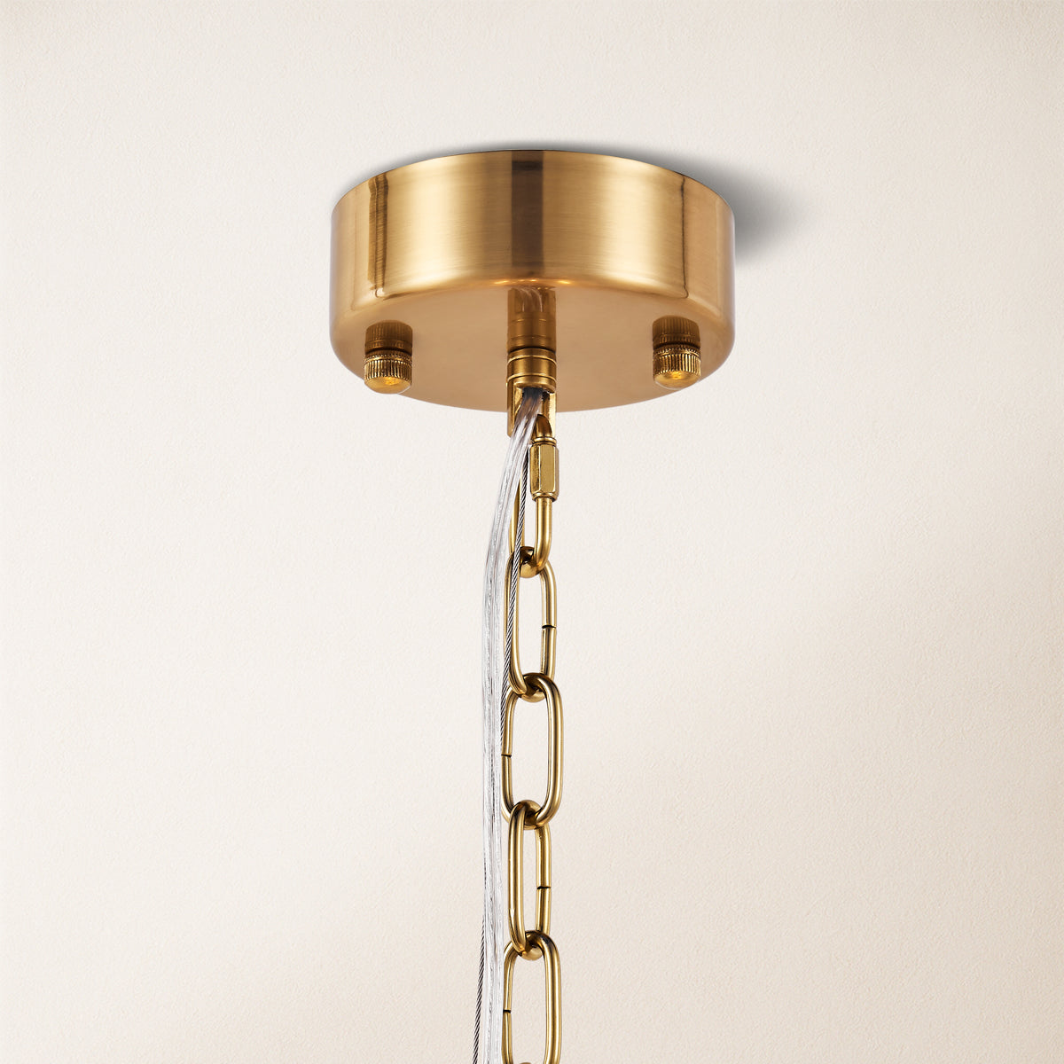 Nivislight Alabaster 2-Tier Round Chandelier 24"D