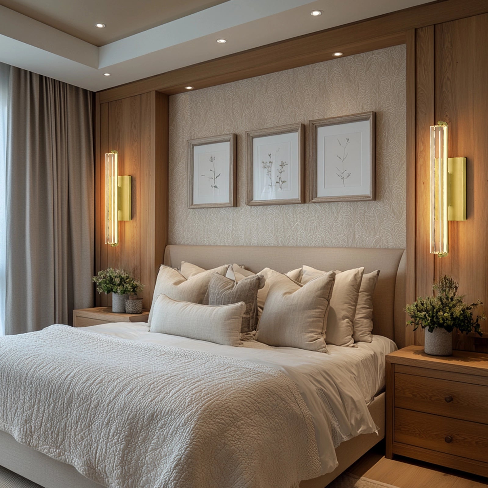 Clara Glow Crystal Double Wall Sconce 19"#Finish_Gold