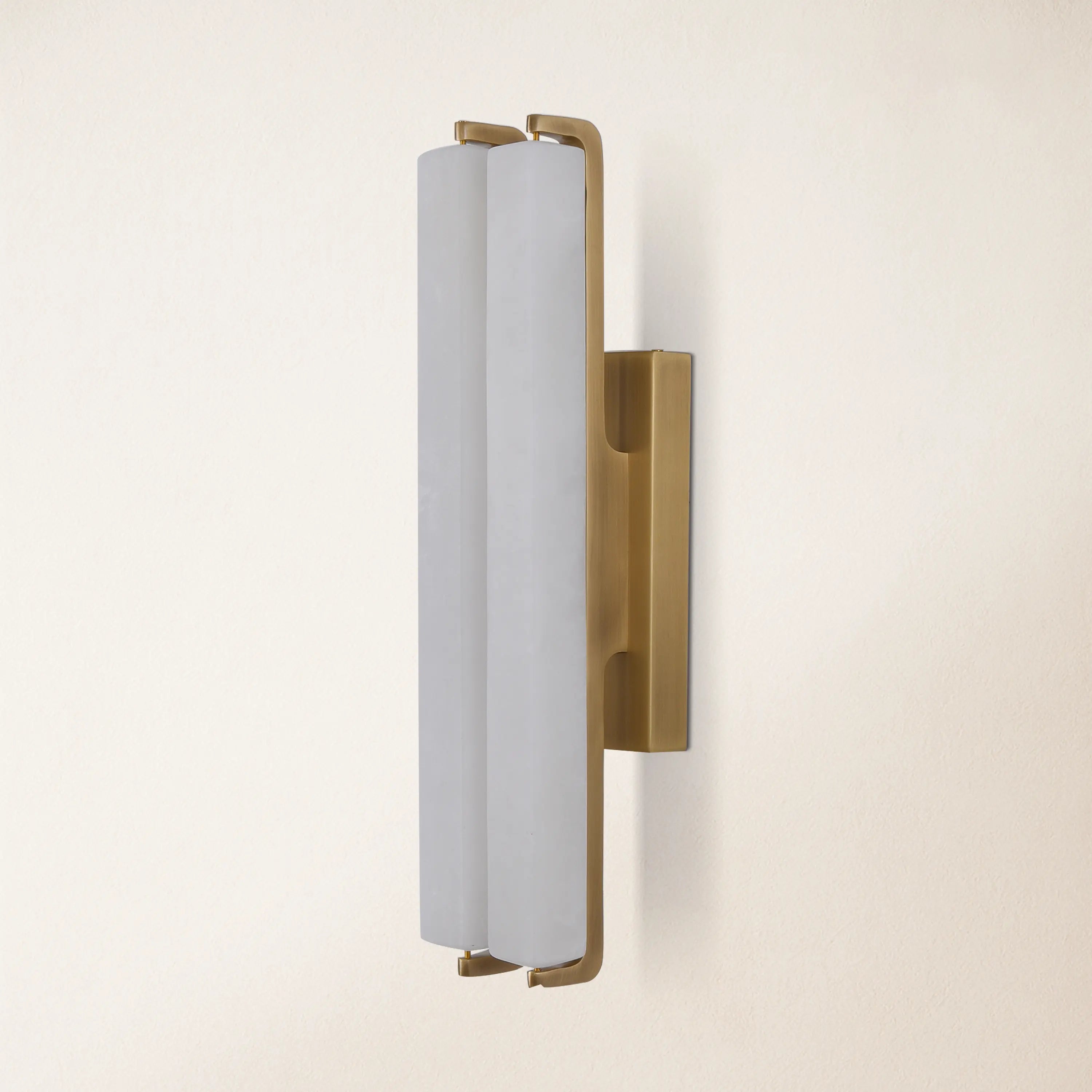 Clara Glow Alabaster Double Wall Sconce 19"H