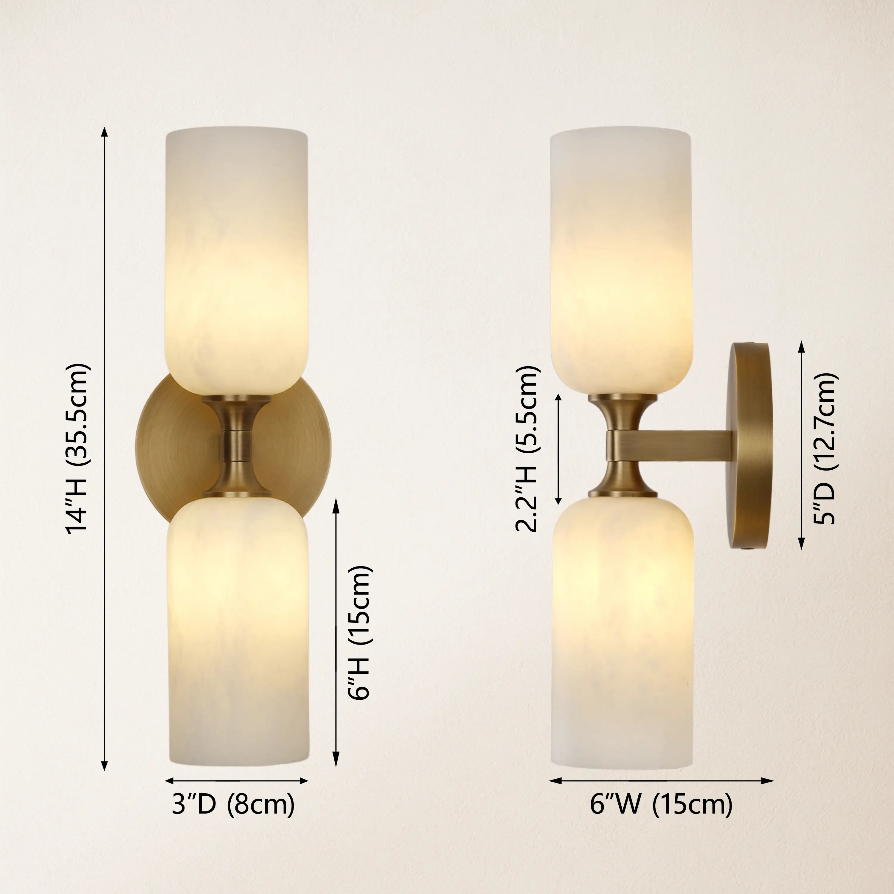 Axis Alabaster Wall Sconce 13.9"