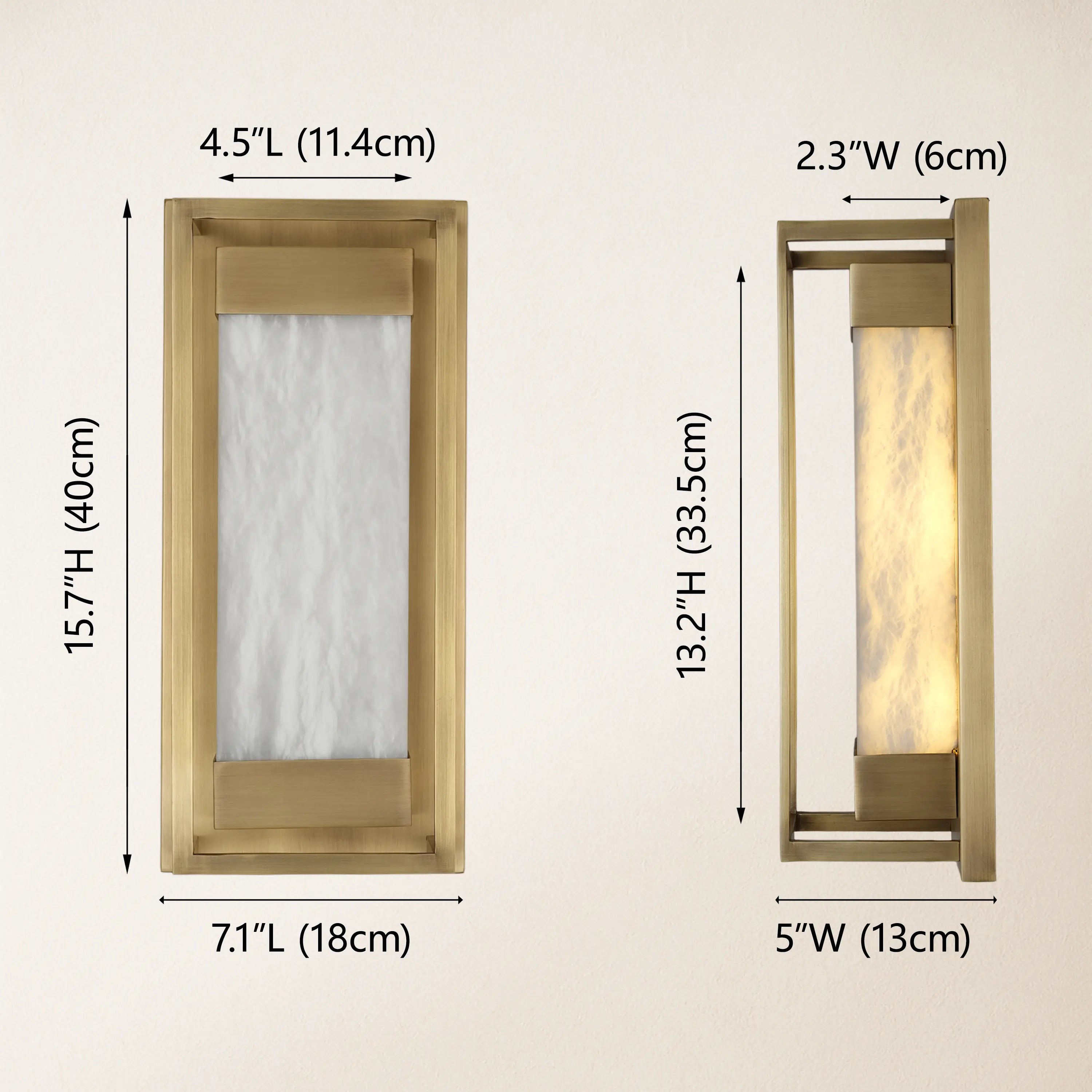 Bravura Alabaster Wall Sconce 15.7"H