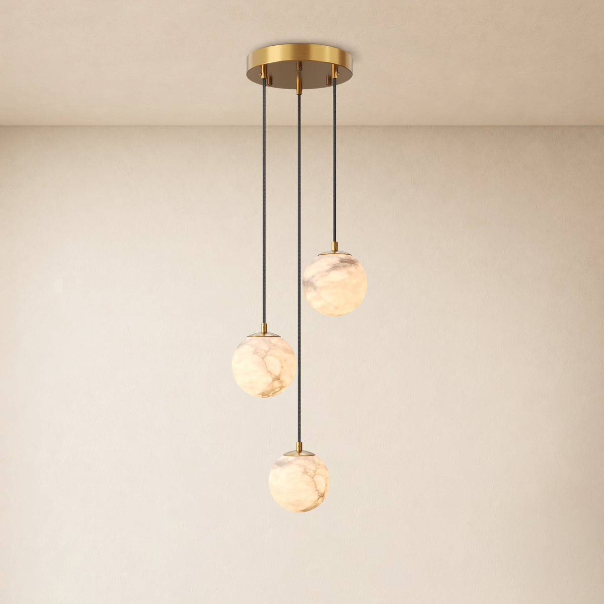 Solindra Resin Globe Cascade Chandelier
