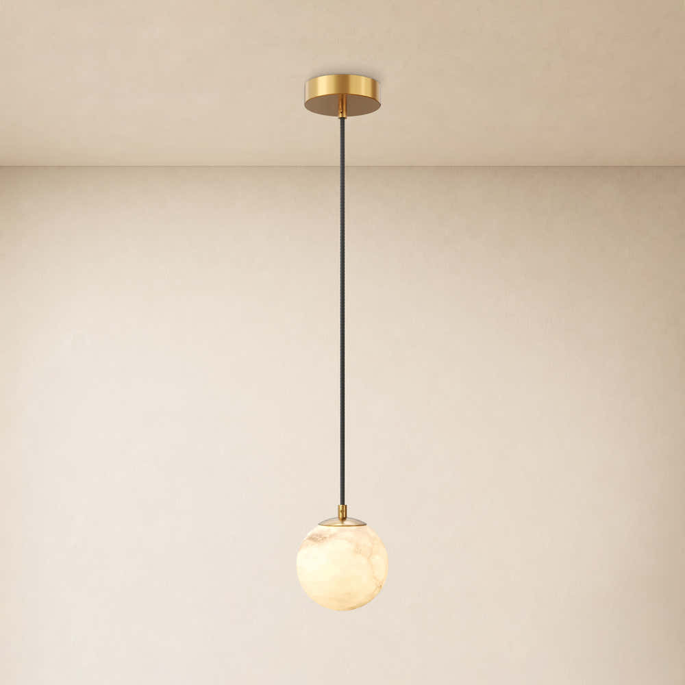 Solindra Resin Globe Pendant 4.7"D #Finish_Gold,Size_4.7"