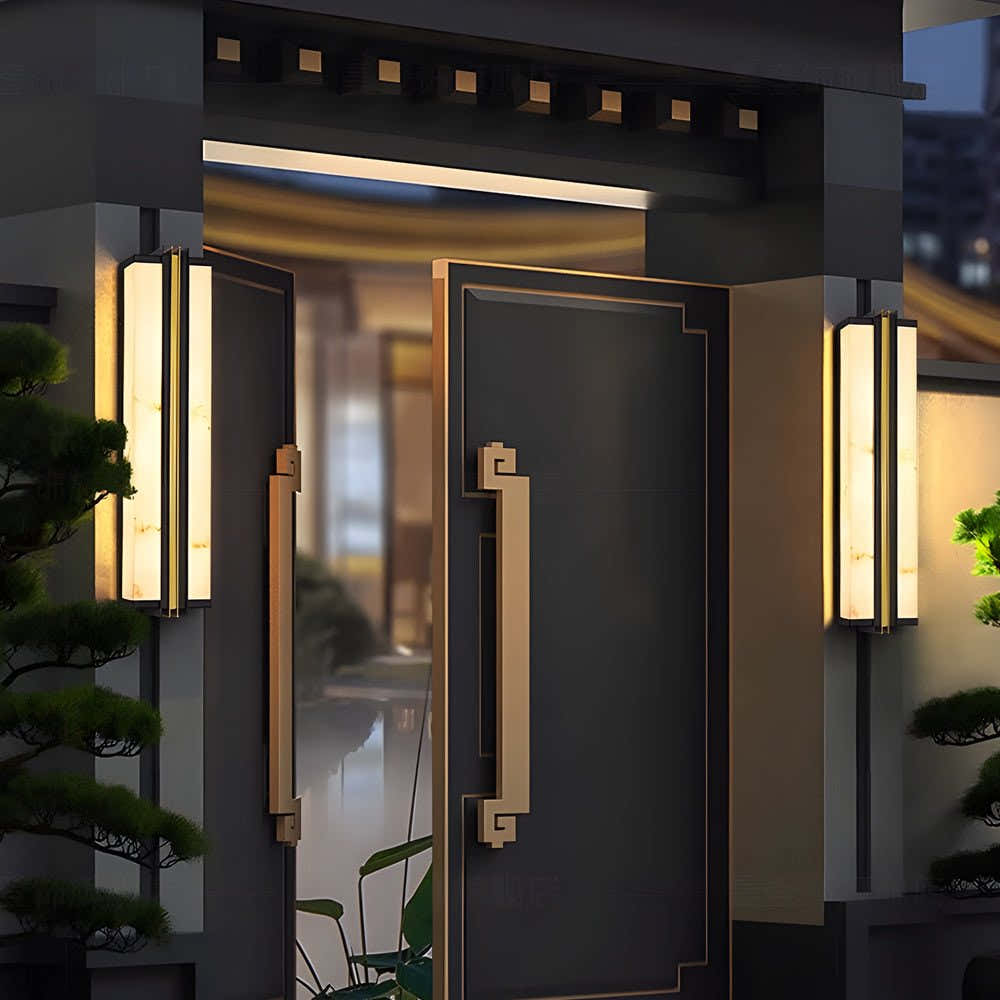 Voidray Resin Marble Shade Outdoor Wall Light
