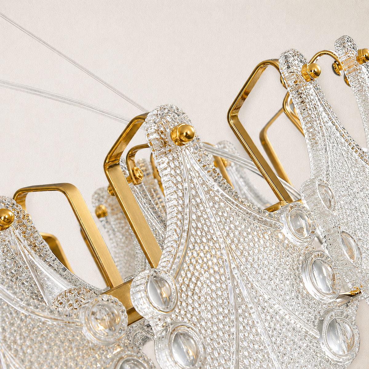 Veliora Layered Glass Chandelier