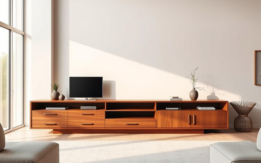 how big should media console be