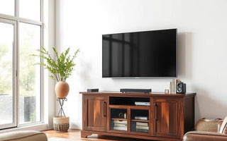 how high above media console should tv be mounted