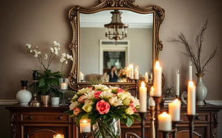 how to decorate a dining room sideboard