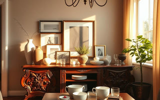 how to decorate a sideboard in dining room