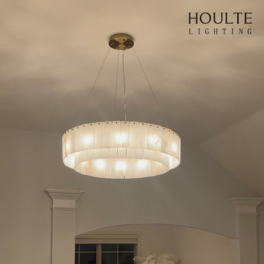 Sawyer Alabaster Round Chandelier 31.5''