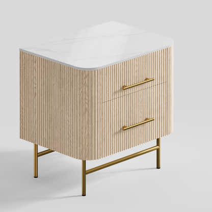 Ewan Sintered Stone Nightstand 26"W