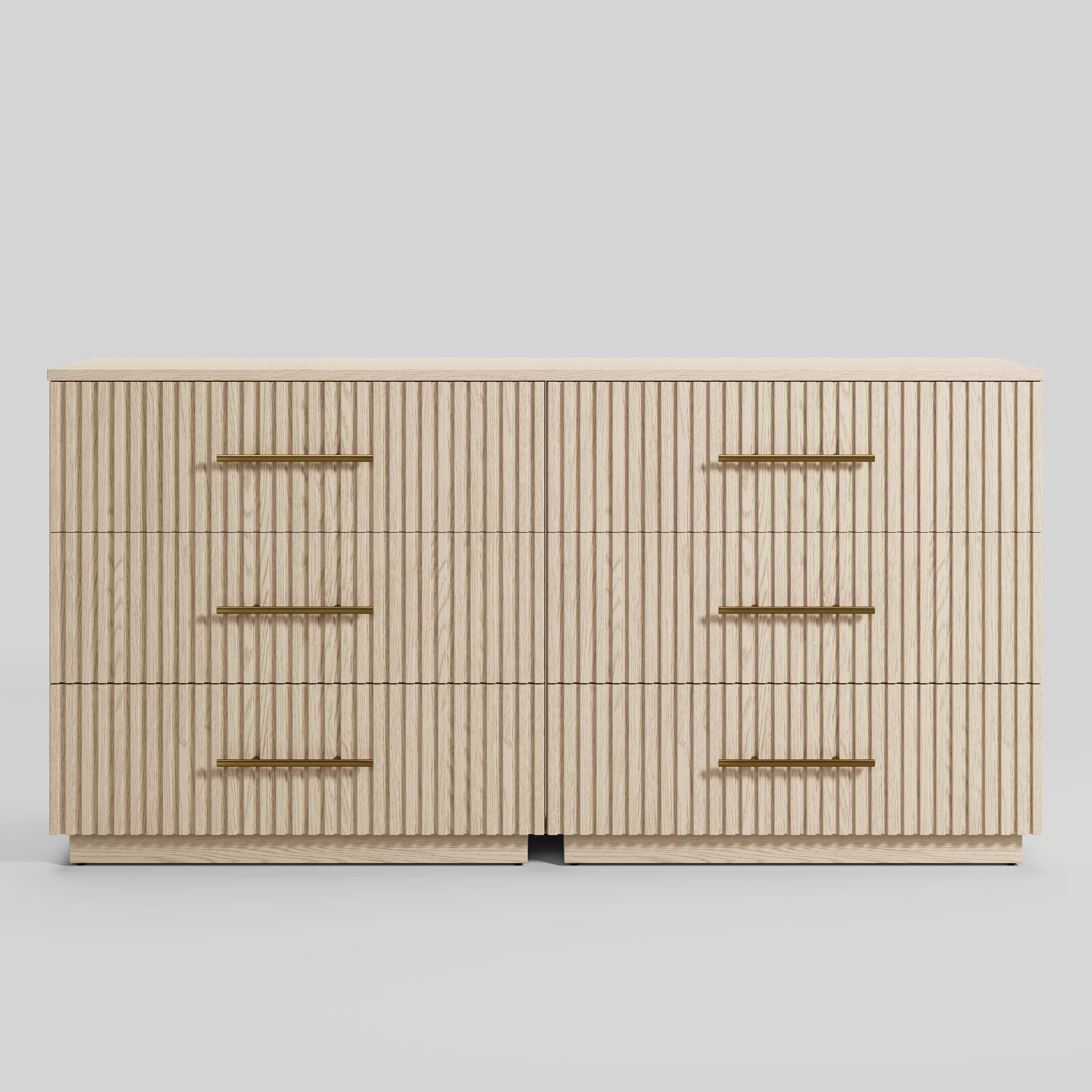 Holt 63“ Oak 6-Drawer Chest(Set of 2)