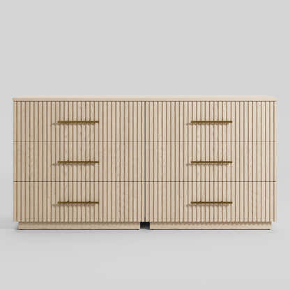 Holt 63“ Oak 6-Drawer Chest(Set of 2)