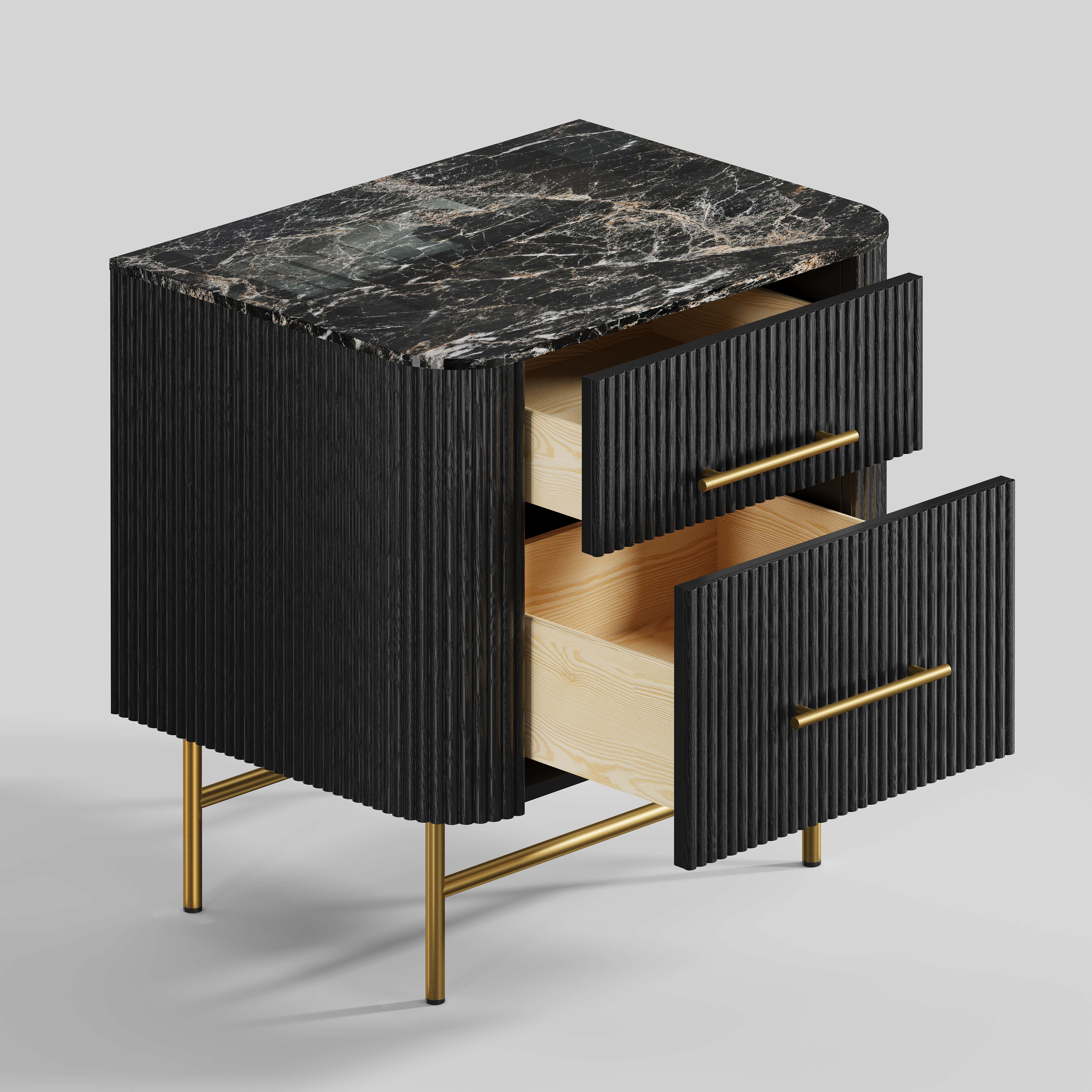 Ewan Sintered Stone Nightstand 26"W