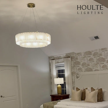 Sawyer Alabaster Round Chandelier 31.5''