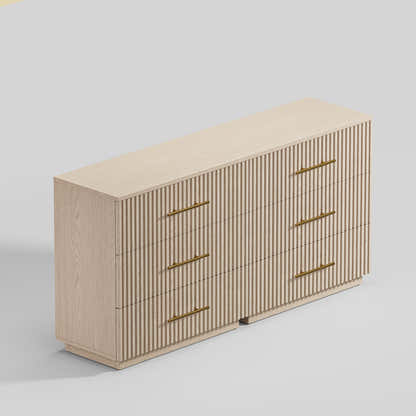Holt 63“ Oak 6-Drawer Chest(Set of 2)