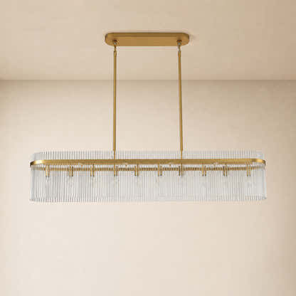 Virellune Glass Linear Chandelier 53.9"W