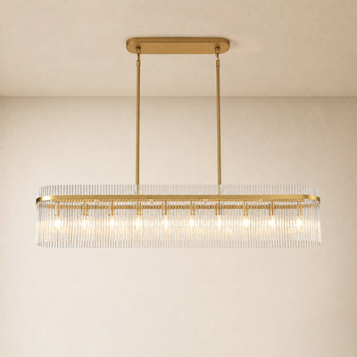 Virellune Glass Linear Chandelier 53.9"W