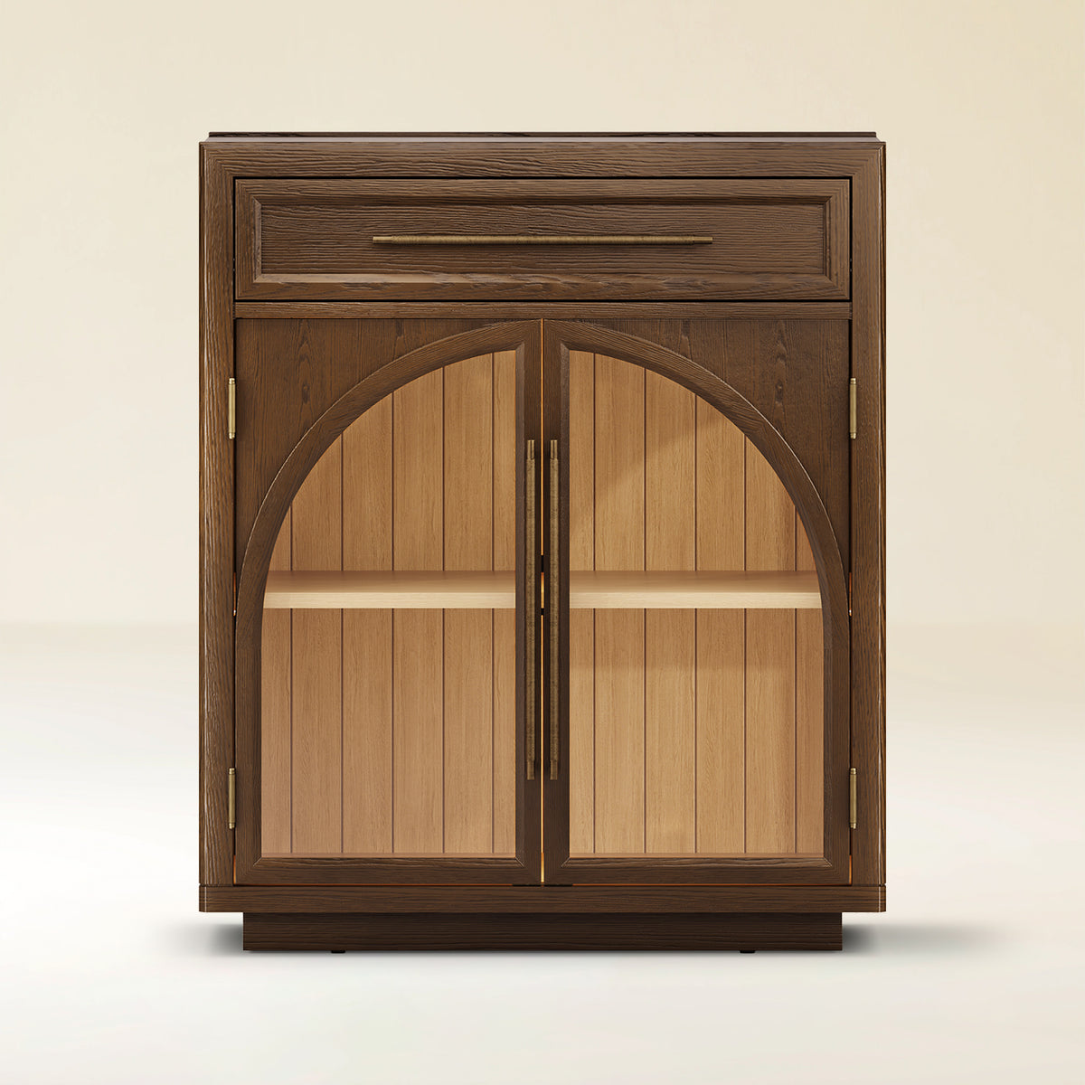 Alvar Arched 91" Oak Sideboard with Drawers(Set of 3)