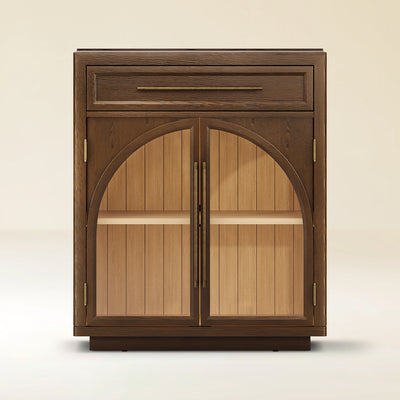 Alvar Arched 91" Oak Sideboard with Drawers(Set of 3)