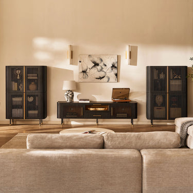 Holton Oak Media Console 80"W