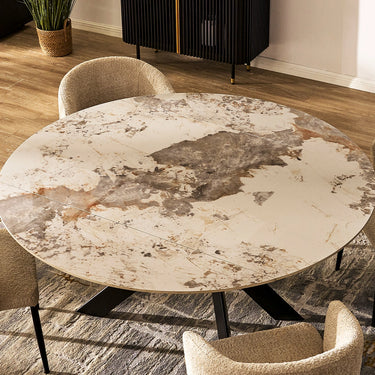 Labarthe Round Sintered Stone Dining Table 63"