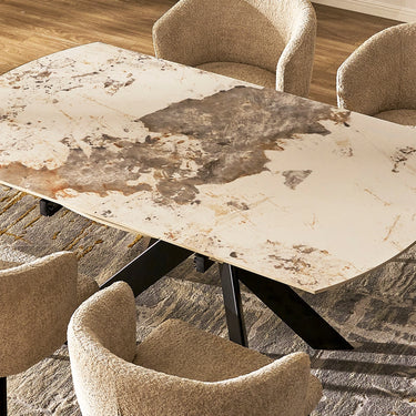 Labarthe Extended Rectangular Sintered Stone Dining Table 63"-95"