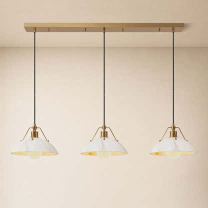 Aurevyn Resin Resin Alabaster Texture Multi-Light Linear Pendant