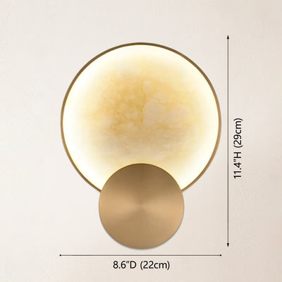Mintreux Terre Sve Alabaster Wall Sconce 8''D