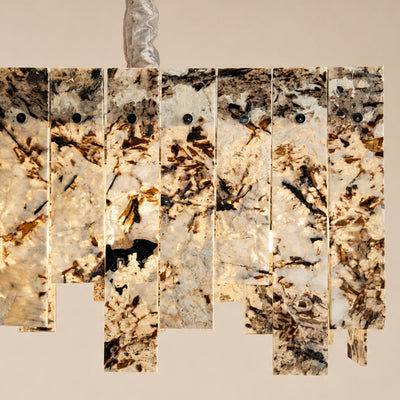 Pietra Quartzite Rectangular Linear Chandelier 36" 40"W