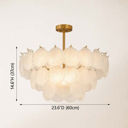 Marivelle Luxury Shell Glass Chandelier