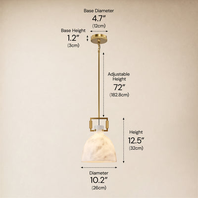 Lioren Resin Dome Pendant Light 10.2"D