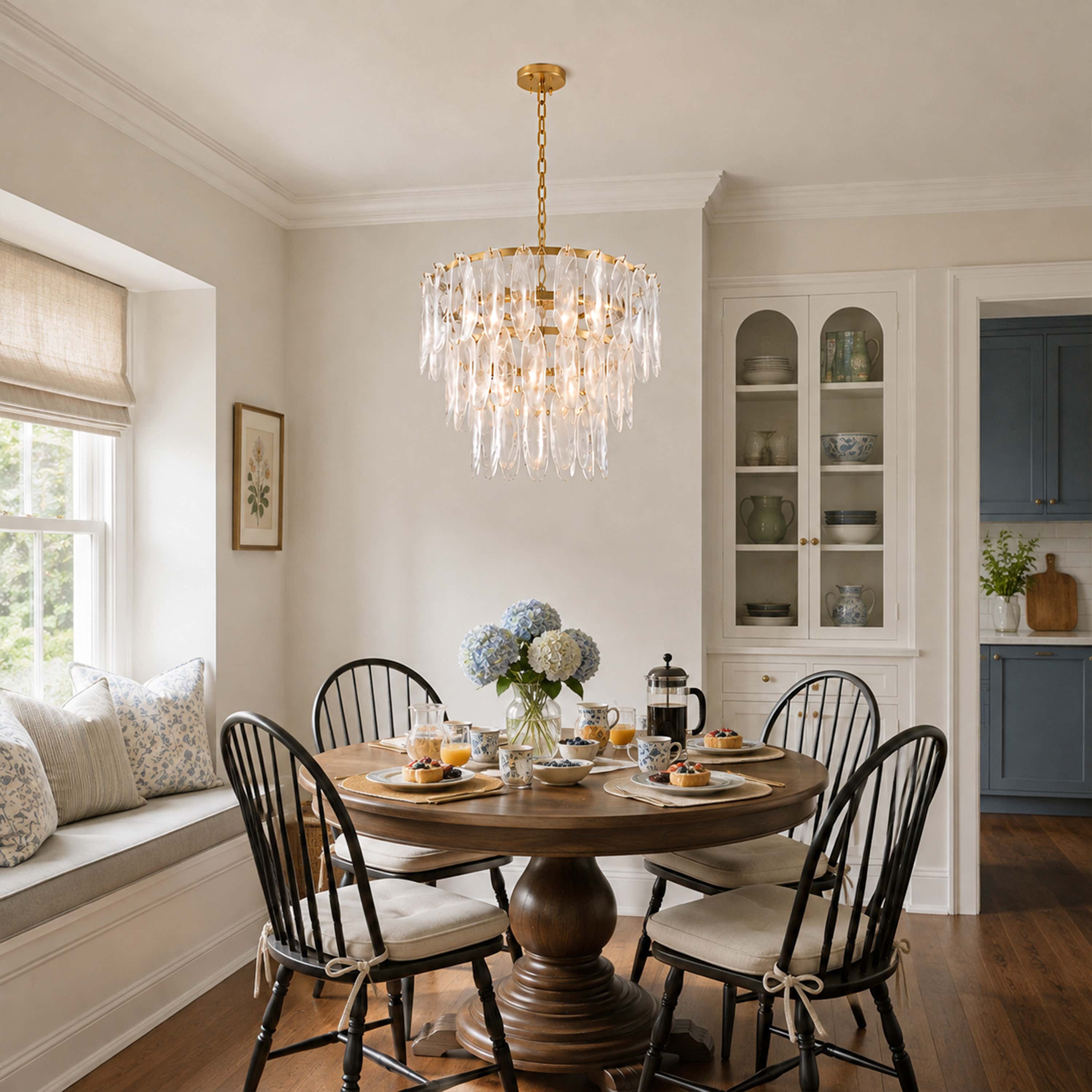 Orvessa Glass Cascade Round Chandelier 23.6"D