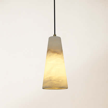 Capus Conical Alabaster Pendant 10''H