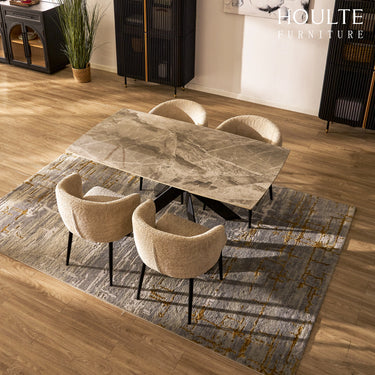 Labarthe Extended Rectangular Sintered Stone Dining Table 63"-95"