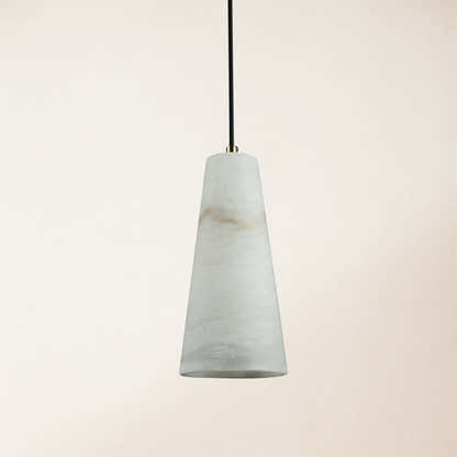 Capus Conical Alabaster Pendant 10''H