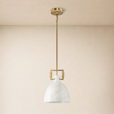 Lioren Resin Dome Pendant Light 10.2"D