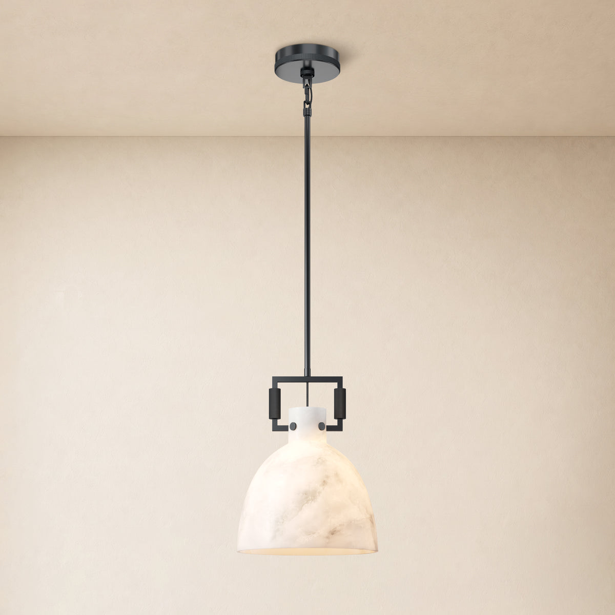 Lioren Resin Dome Pendant Light 10.2"D