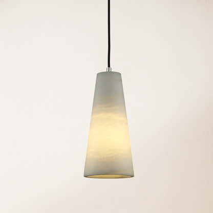 Capus Conical Alabaster Pendant 10''H