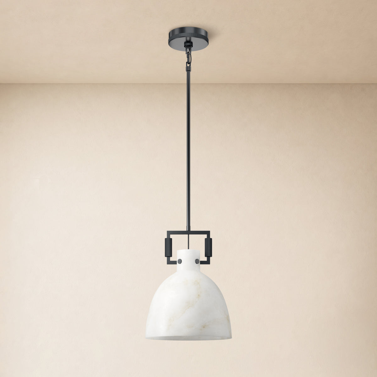 Lioren Resin Dome Pendant Light 10.2"D