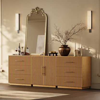 Holt Oak Modular Media Console (Set of 3)