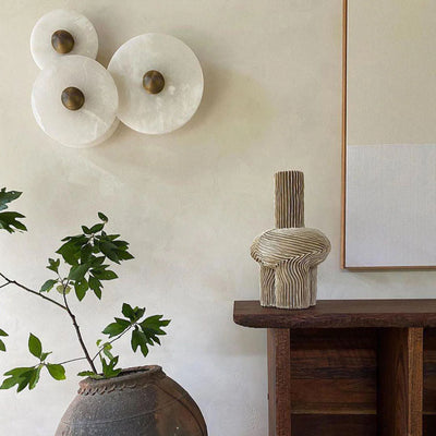 Miles Alabaster Wall Sconce 8"D