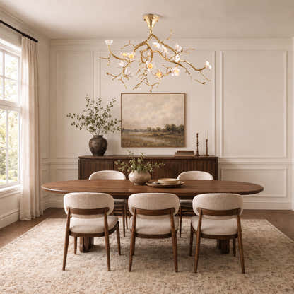 Floravine Ceramic Floral Branch Chandelier 47.2"W