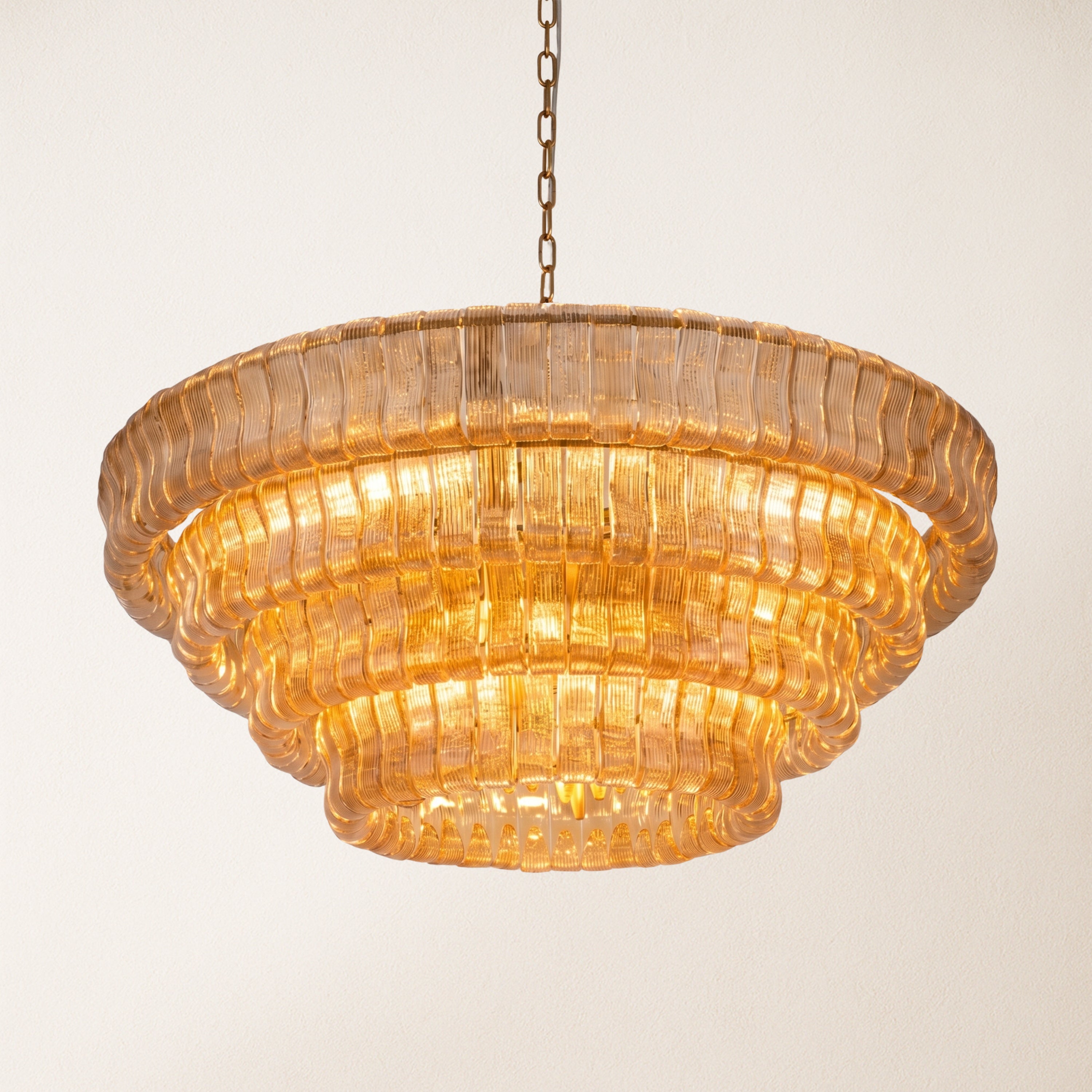 Ondalia Tiered Glass Round Chandelier 36