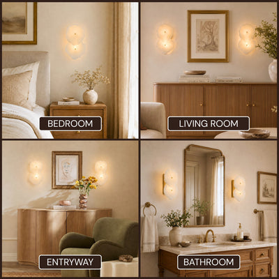 Moira Alabaster 2 Lights Wall Sconce