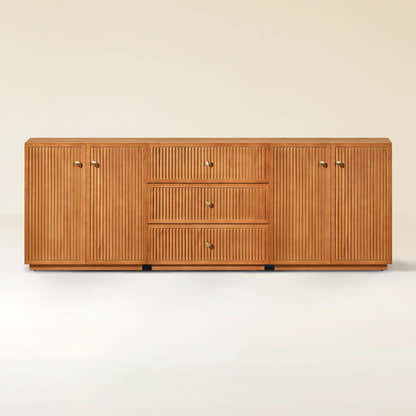 Avery Oak 3-Drawer Media Console 90"W