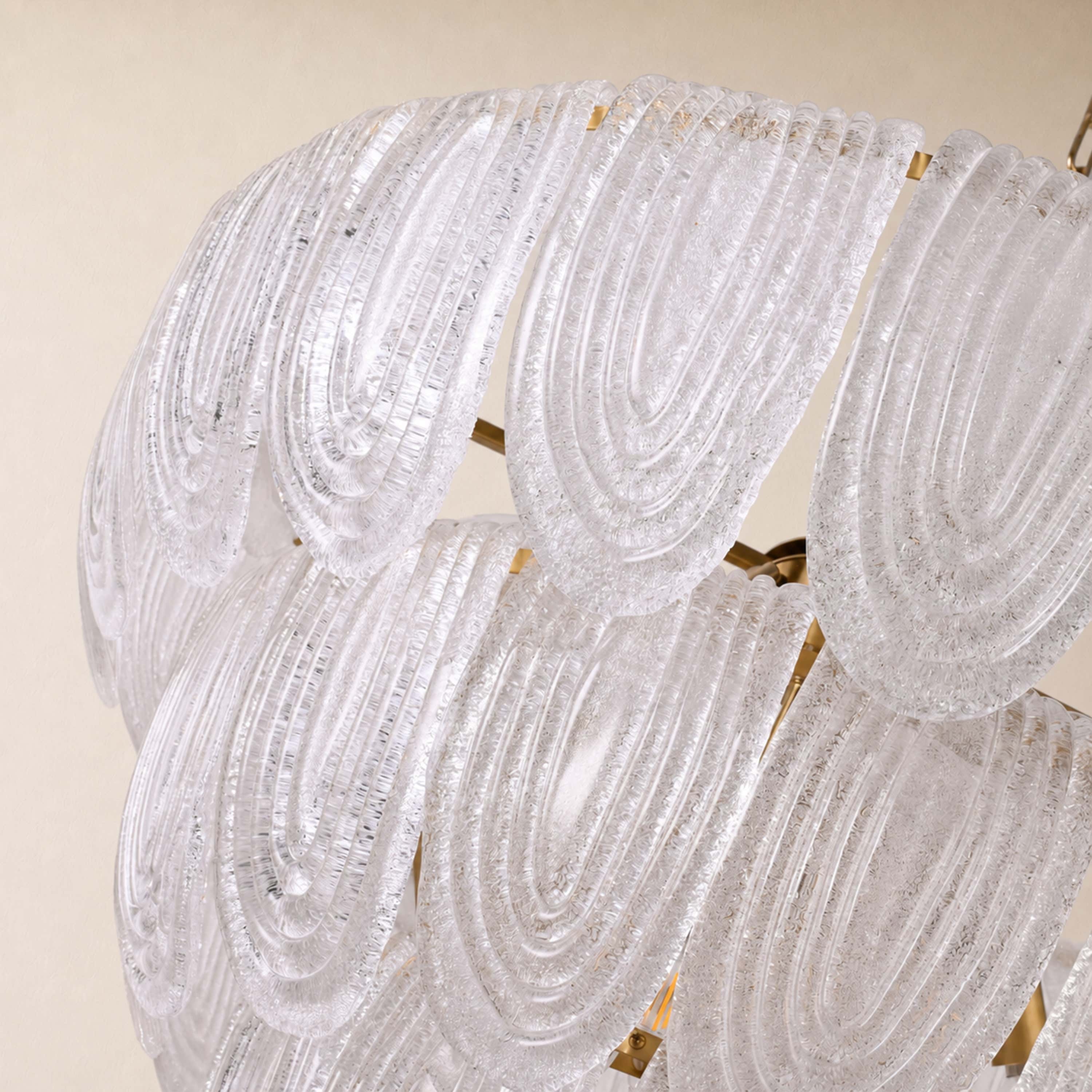 Veloura Textured Glass Loop Cascade Chandelier 25.2"W