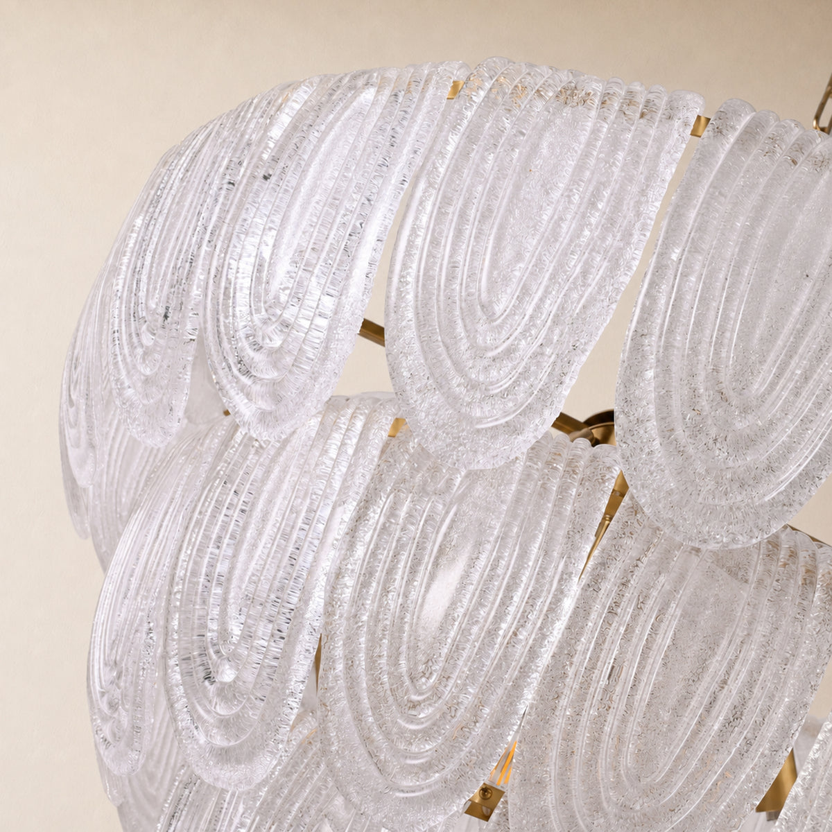 Veloura Textured Glass Loop Cascade Chandelier 25.2"W